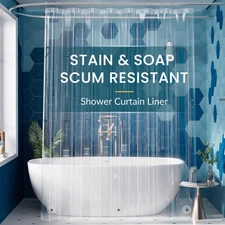 Titanker Extra Long Shower Curtain Liner 72 x 84 Clear Plastic Shower Liner P...