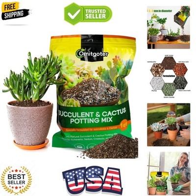 Eco-Friendly Succulent & Cactus Soil Mix 1qt with Superb Drainage Properties
