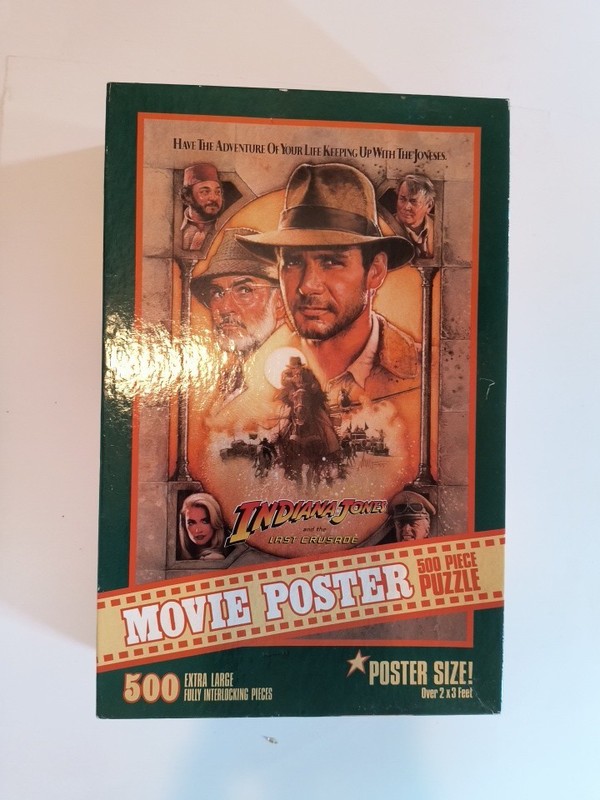 RARE 500 Pc Movie Poster Puzzle ( Indiana Jones & The Last Crusade )