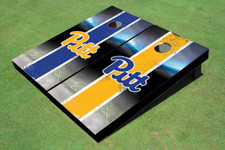 University of Pittsburgh Field Long Stripe Alternating Themed Cornhole Boards