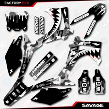 Gray Savage Racing Camo Graphics kit fits Honda Crf250 14-17 Crf 250 Decal