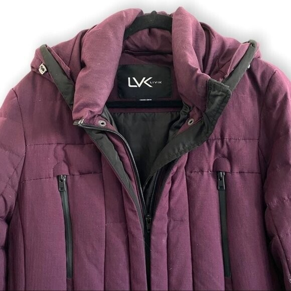 Livik Purple Down Filled Hooded Winter Puffer Jacket 1X UK