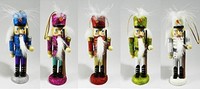 Set Of 5 Traditional Nutcracker Soliders - Wooden Christmas Tree Decorations Set Of 5 Traditional Nutcracker Soliders - Wooden Christmas Tree Decorations