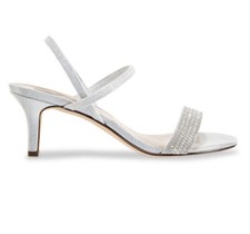 Nina Women's Diamond Slingback Sandals 8.5M Rhinestone silver strappy