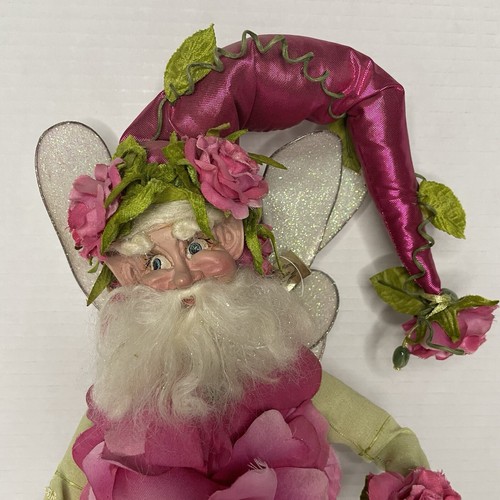 Mark Robert’s Spring Fairy Elf Doll Cabbage Rose Flower Garden Large 18” Tall - Picture 2 of 8