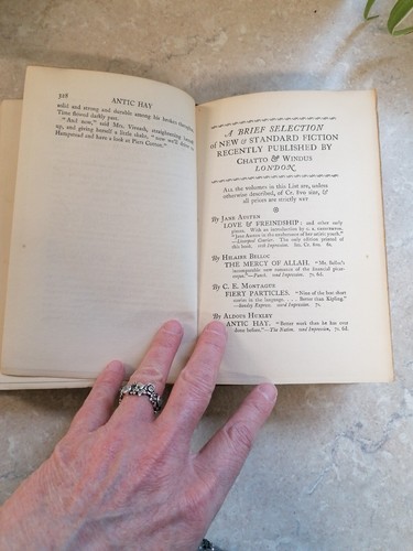 1923 ANTIC HAY - FIRST ED ALDOUS HUXLEY pub CHATTO WINDUS - Picture 8 of 11
