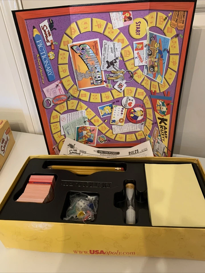 The Simpsons Edition Pictionary Game By USAopoly Rare Board Game Family Fun - Image 3 of 4