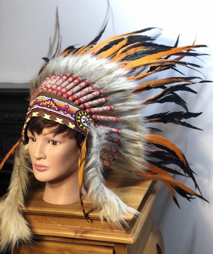 INDIAN HEADDRESS NATIVE AMERICAN 