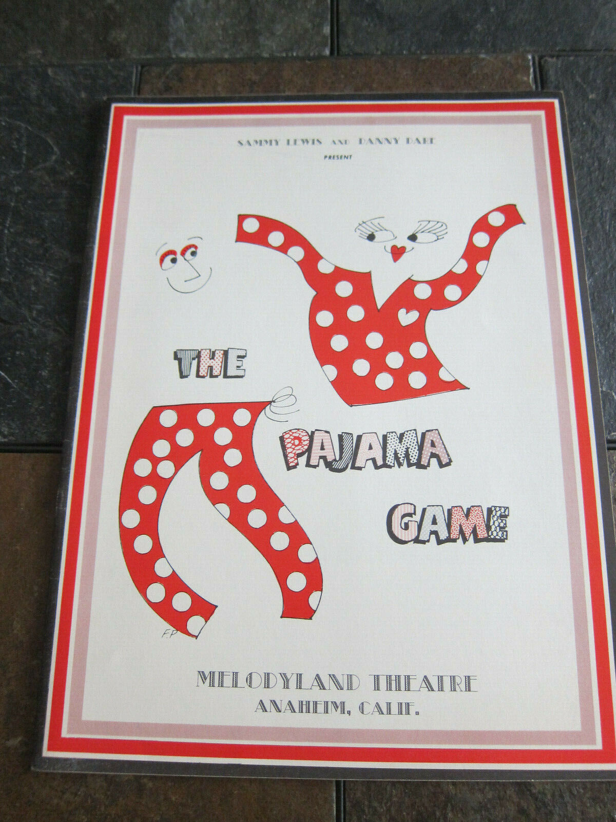 1964 Reservation Program Melodyland Theatre Anaheim Pajama Game Arlington Mall R California
