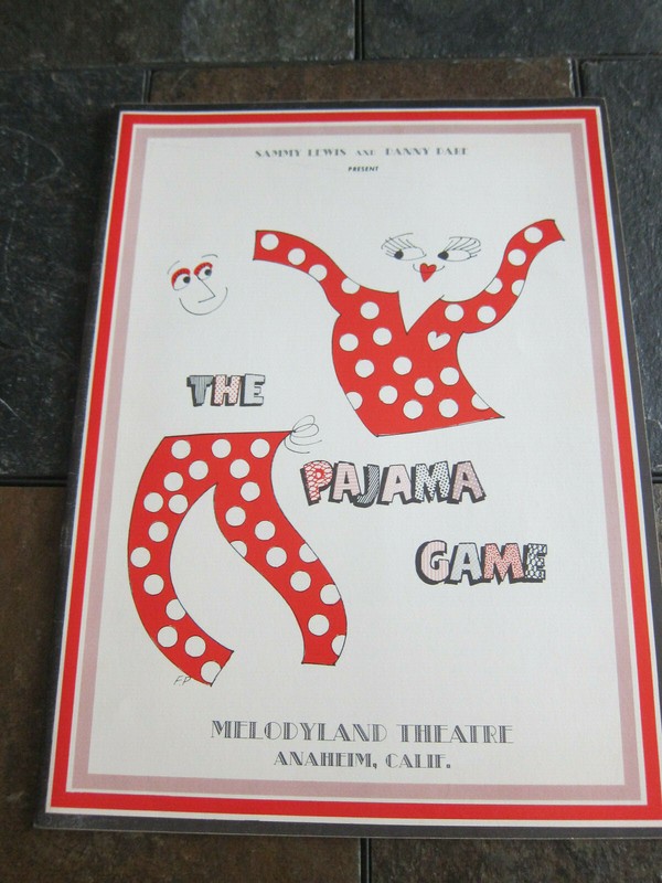 1964 Program Melodyland Theatre Anaheim California Pajama Game Raitt Eden West 