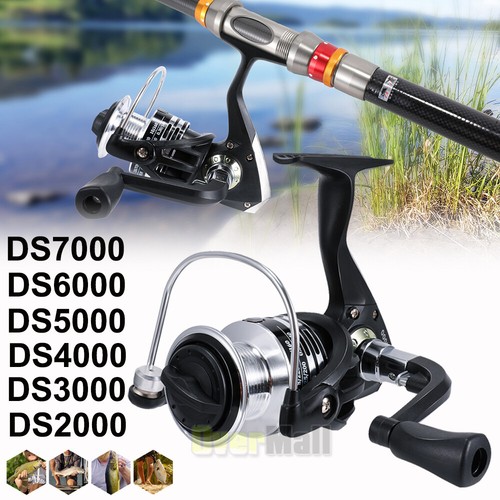 Carretes de pesca giratorios Max Drag 46 lb 5,5:1 alta velocidad agua salada agua dulce lubina - Imagen 19 de 30