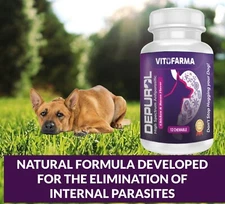 Natural Dewormer for Dog DEPUROL 12 CHEW ANTIPARASITIC FOR CANINE DOGS Exp.12/27