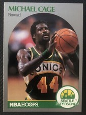 1990-91 Hoops #275 Michael Cage Seattle SuperSonics NBA Basketball