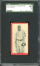 1910 Old Mill Cigarettes Baseball T210 Scott Series 6 SGC 3