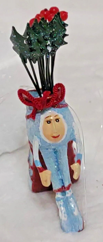 Scarpa blu Christmas Krinkles Gal Dept 56 Patience Brewster Design con SCATOLA - Foto 11 di 14