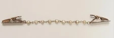 Vintage Sweater Guard Scarf Clip Gold Tone With Pearls 1950s 1960s 