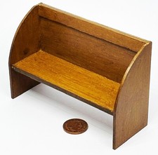 Poupée Maison Vitrail en Bois Église Banc Avec Pas Bible Rail 1:12 Scale Tumdee