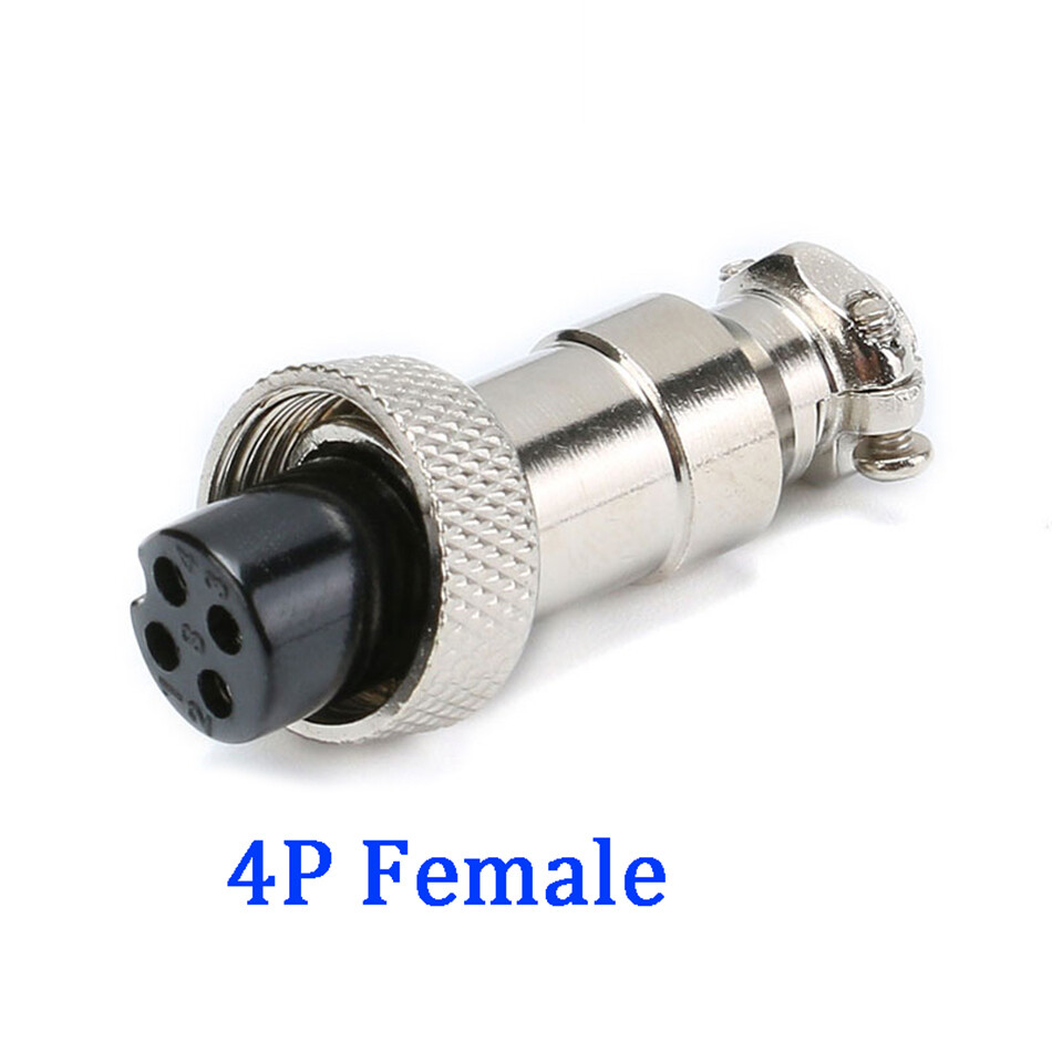 GX12 2-Pin Luftfahrt-Stecker Set – 5-teilig, Vergoldet, Für Elektronik & Sicherheitstechnik