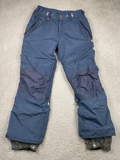Roxy Snowboard Ski Snow Pants Navy Blue Zipper Pockets Womens Size Large
