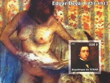 Famous Painter Edgar Degas Art Imperforated Souvenir Sheet Mint NH