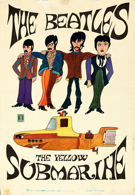 BEATLES YELLOW SUBMARINE POSTER JOHN LENNON PAUL MCCARTNEY RINGO