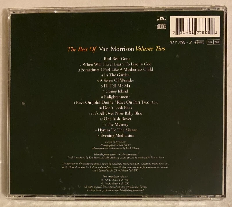 Van Morrison – The Best Of Van Morrison Volume Two CD 1993 - Image 2 of 3