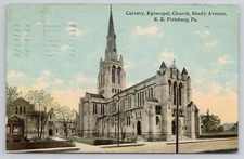 Calvary Episcopal Church Shady Avenue Pittsburgh PA Pennsylvania 1911 Postcard