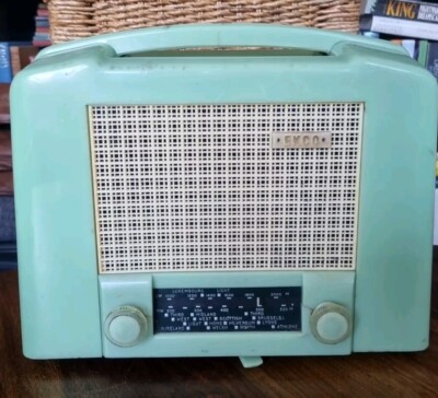 Ekco U215 Vintage grünes Ventilradio zum Restaurieren 50er Jahre selten