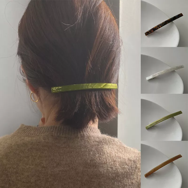 Fashion Women Girls Long Hair Clip Acrylic Barrette Hairpin Ponytail Hair Clips