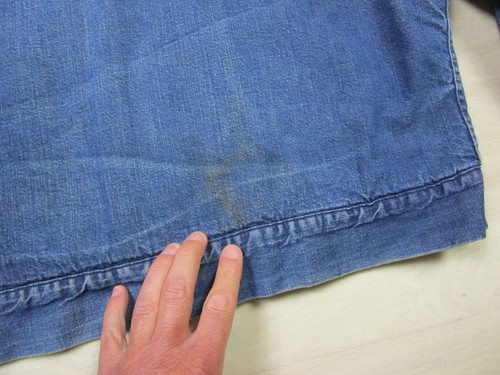 Vintage 1950’s Blanket Lined Denim Chore Jacket Detroit Style Distressed Patched - Picture 17 of 20