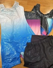 Lot Of 3 gymnastics leotards for girls Sizes 8-10.