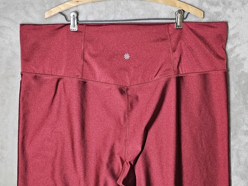 Athleta Women's Elation Shine Tight Leggings Maroon 3X - Picture 12 of 14