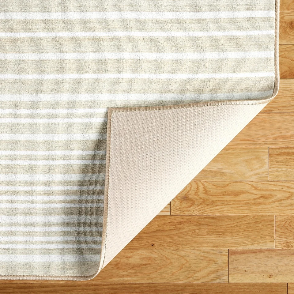 TOWN & COUNTRY BASICS Layne Modern Stripe Everwash® Washable Area Rug with  - Image 4 of 4