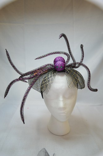 U PICK HALLOWEEN Spider Head Band Purple Black Bow Adjust DAY Dead SKULL Flowers - Picture 9 of 14
