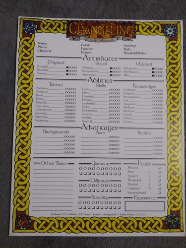 White Wolf Changeling - The Dreaming White Wolf Player's Kit - Picture 4 of 7