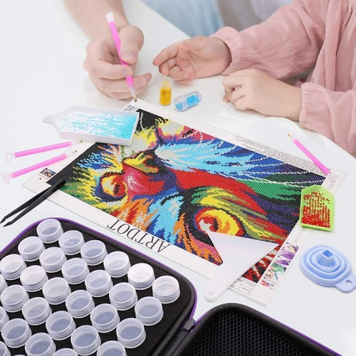 60 Slots Diamond Art Storage Boxes Kits Portable Diamond Painting Bead Storage - Picture 10 of 12