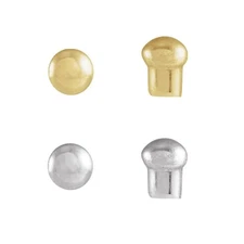 14K Solid Gold Figure Eight 8 Safety Ball Button 4 Catch Bracelet Clasp Findings