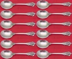 Grande Baroque by Wallace Sterling Silver Cream Soup Spoon Set 12 pieces 6"