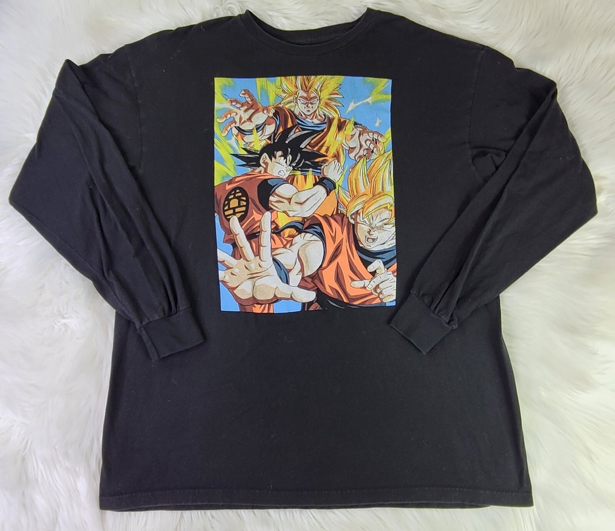 Dragon Ball Z Goku Super Saiyan 1 2 3 Long Sleeve Shirt (XL