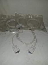 Serial Cable DB9/DB9 Male to Female 6 ft Extension Cable, Lot of 5