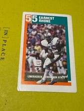 1982 Earnest Rhone Miami Dolphins Burger King Police Card # 1 Henderson State