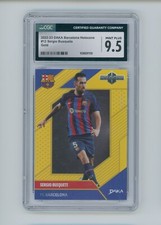 2022-23 Sergio Busquets Daka Holocene Gold FC Barcelona 10/10 CGC MINT+ 9.5