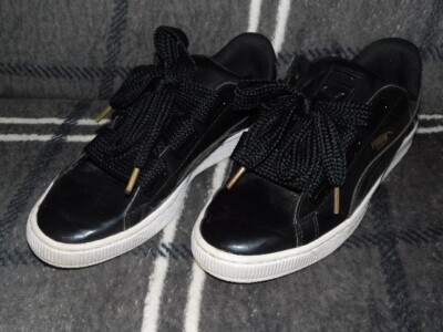 Puma Basket Heart Sneaker Lack schwarz Gr. 40,5