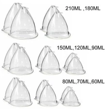 2PCS Breast Enhance Cups Butt Lift Cups For Vacuum Therapy Breast Beauty Machine