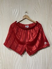 ADIDAS EQUIPMENT SHORTS FOOTBALL SOCCER RUNNING sz L MEN RED VINTAGE