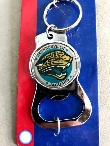 JACKSONVILLE JAGUARS BOTTLE OPENER KEY CHAIN NEW BY SISKIYOU NFL LICENSED - Picture 3 of 4
