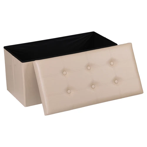 Folding Storage Ottoman Bench Foot Rest Foot Stool for Bedroom Entryway Indoor - Imagen 73 de 93
