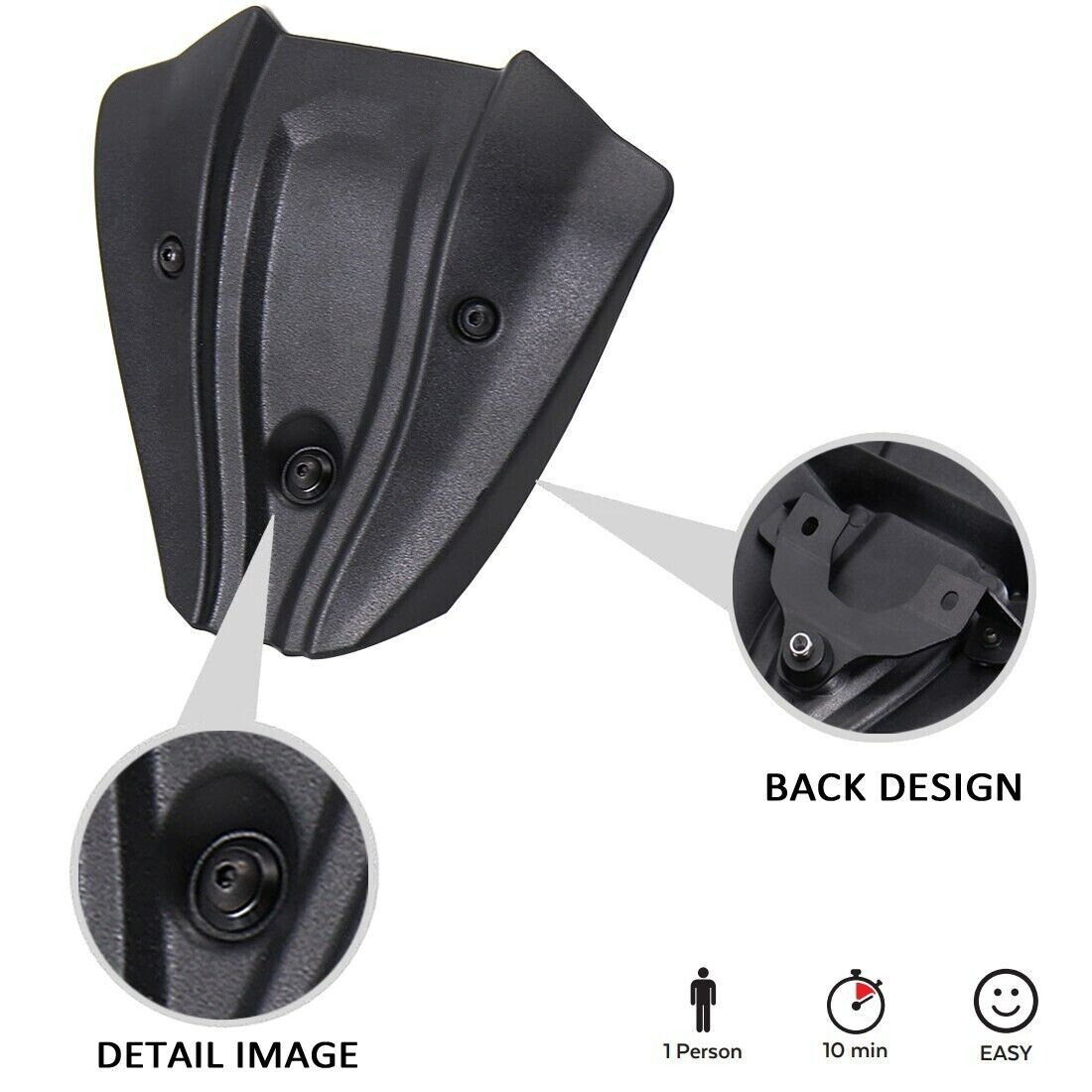 1290 Fly Screen Windshields Windscreen Black FOR KTM 1290 Super