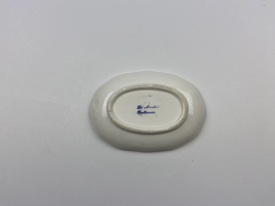 la mont bathwear tulip dish soap holder pink orange blue vintage - Image 3 of 4