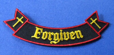 BRAND NEW FORGIVEN CHRISTIAN RELIGIOUS ROCKER IRON ON PATCH